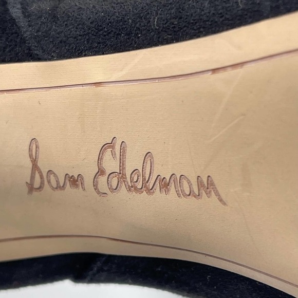 SAM EDELMAN Caprice Knee-High Black Suede Block Heel Boots Size 9 NWOT - Picture 10 of 10